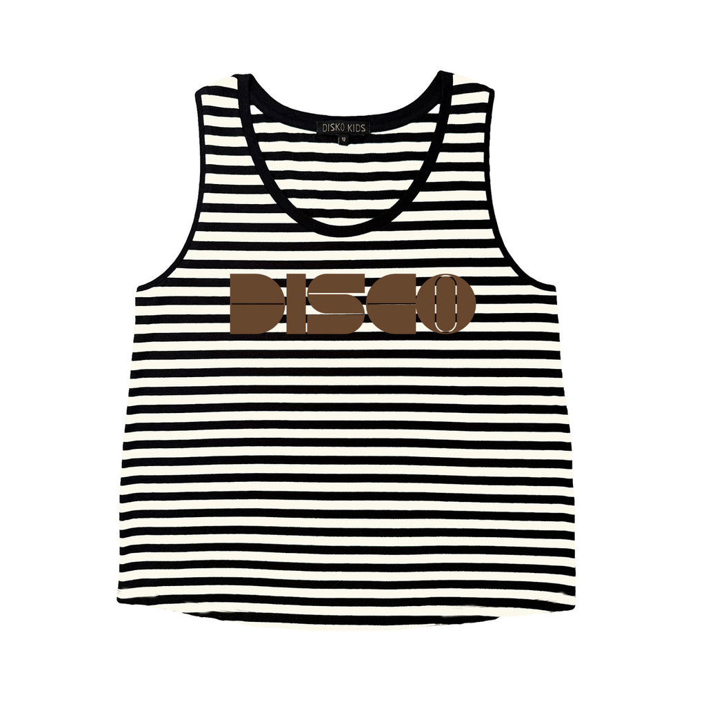 DISCO Striped Vest Black & Ivory Disko Kids 