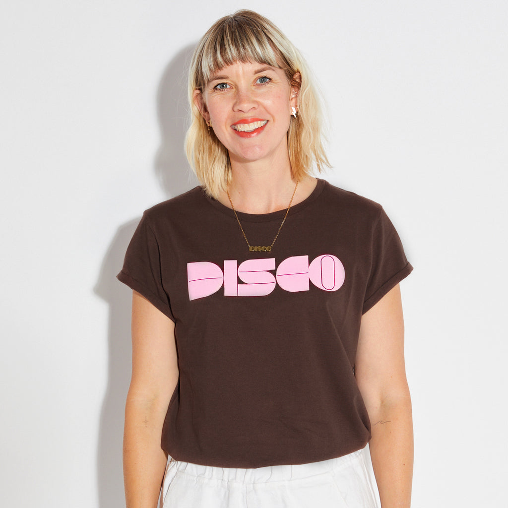 Disko Kids Graphic Disco Chocolate Tshirt 