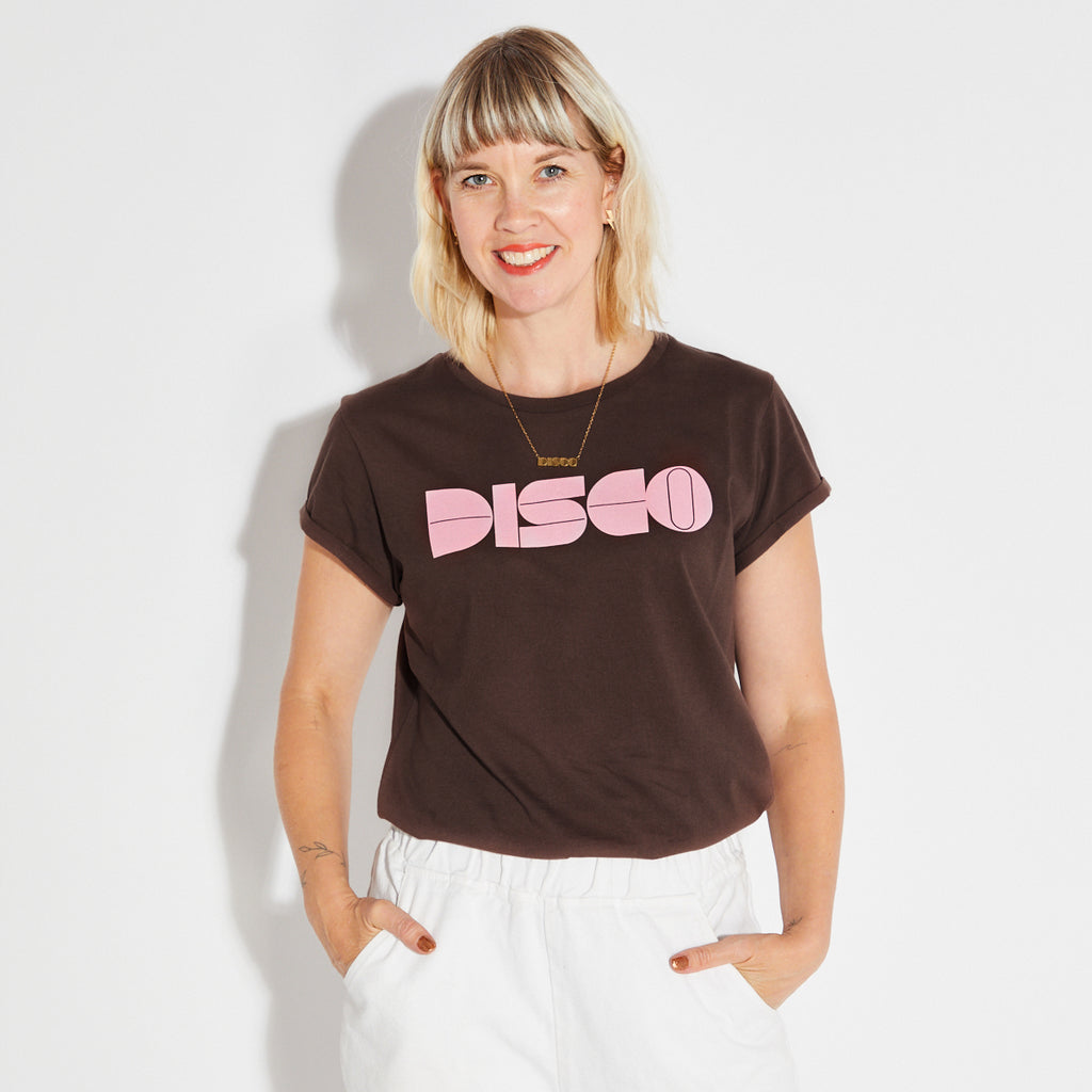 Disko Kids Graphic Disco Chocolate Tshirt 