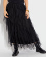 Womens black tulle skirt with frill layers