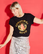 Disko Kids christmas disco tshirt disco ball tree black & gold womens partywear