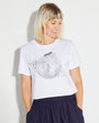 Disco Down White Tshirt Shattered Disco Ball Design - Disko Kids 