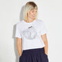 Disco Down White Tshirt Shattered Disco Ball Design - Disko Kids 