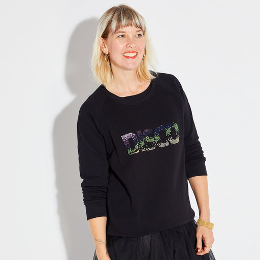 sparkly disco embellished sweatshirt