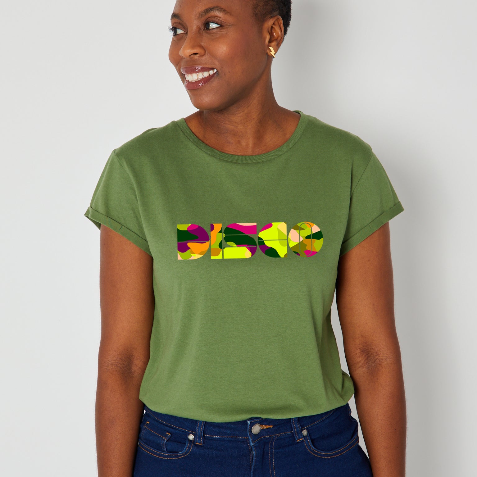 DISCO Candi Tshirt Olive & Camouflage