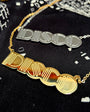 Disco Gold  Necklace Pendant Large Disko Kids 