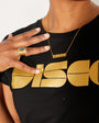 Small Gold Disco Pendant Necklace - Disko kids