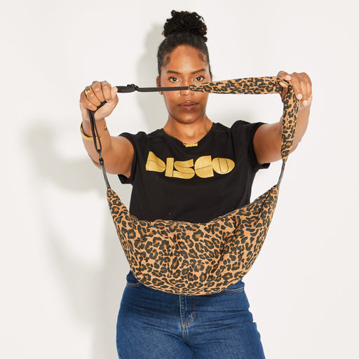 Large Leopard Print Crossbody Bag