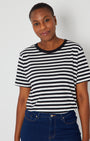 Donna Tshirt Striped tucked in