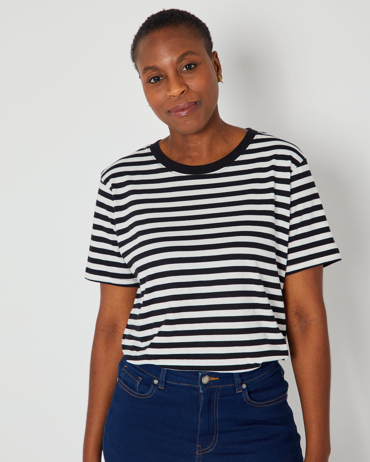Donna Tshirt Striped tucked in