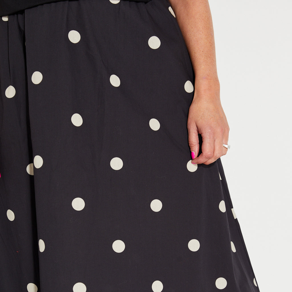 Polka dot Spot A line Skirt Black & White Disko Kids 