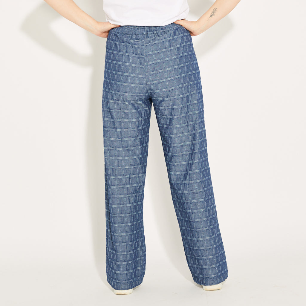 Denim Check Trousers