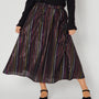 multi coloured rainbow stripe skirt - party wear skirt with Disko Kids ruffle bonnie top