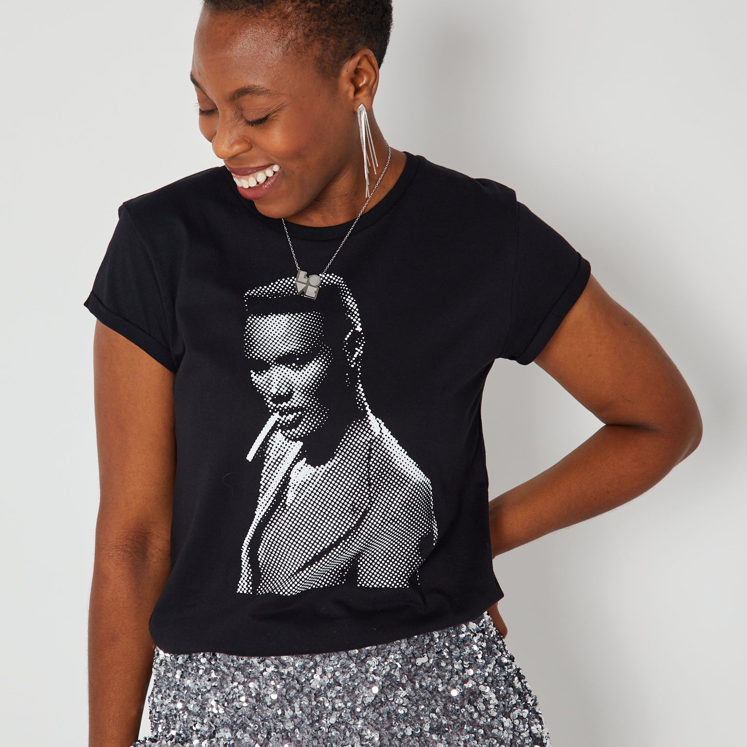 Pull Up To The Disco Candi Tshirt Black grace jones inspired graphic tshirt 