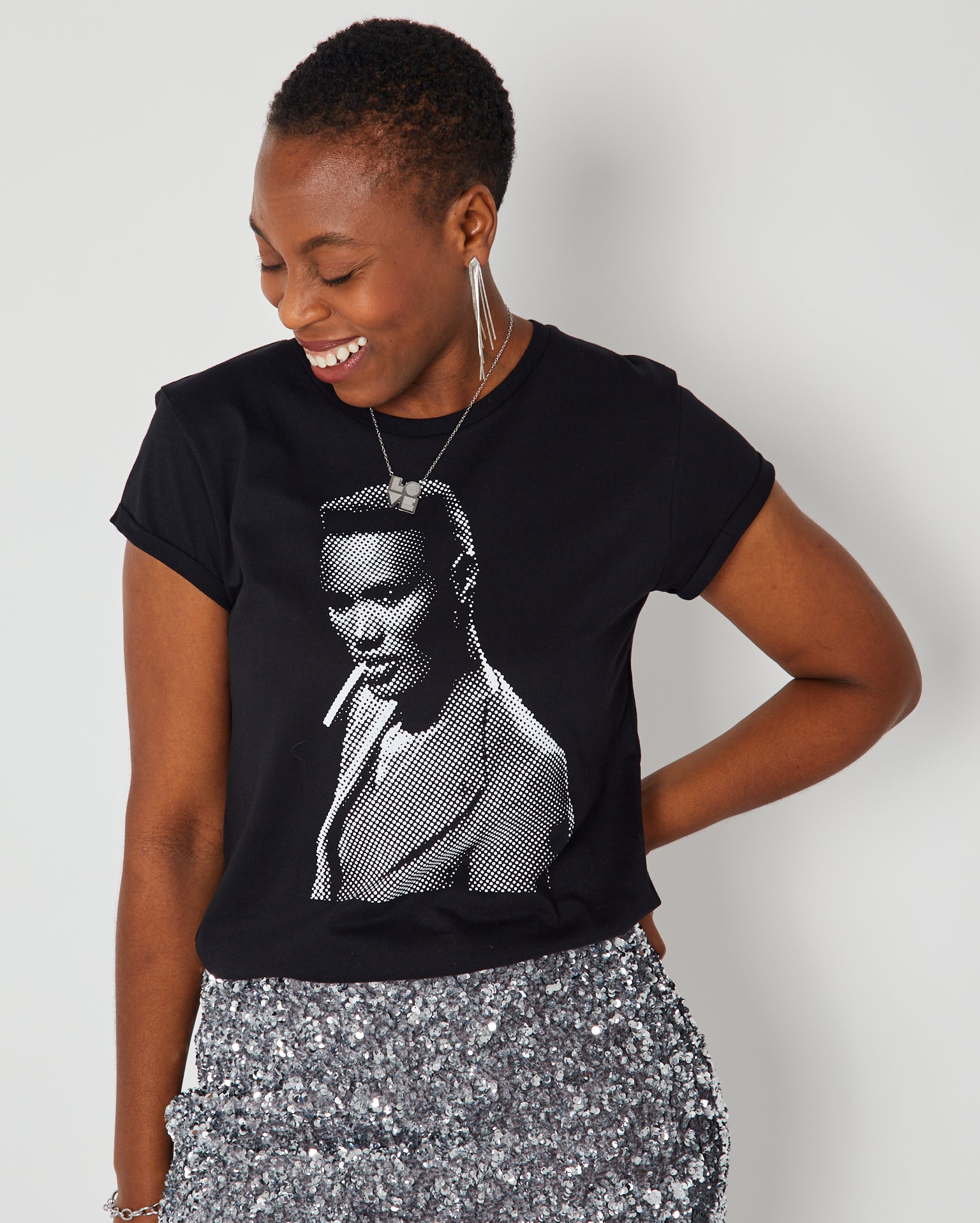 Pull Up To The Disco Candi Tshirt Black grace jones inspired graphic tshirt 