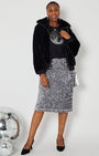 silver sequin skirt - disko kids - evening outfit with jacket