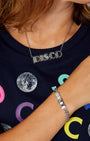 Disco Bracelet Silver matching necklace