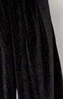 close up of the rainbow sparkle in the Black Rainbow Sparkle Jumpsuit