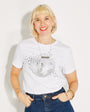 Disco Down White Tshirt Shattered Disco Ball Design - Disko Kids 