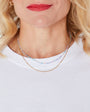 beaded double neckalce with gold and and blue beads