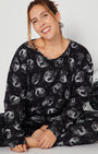 Disco Ball Cotton Pyjama Set for christmas gifting seated pose