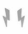 Silver Lightning Bolt Earrings Gift Disko Kids Music Inspired
