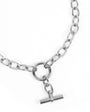 chunky chain t bar necklace silver womens jewellery gift