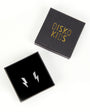 Silver Lightning Bolt Earrings Gift Disko Kids Music Inspired