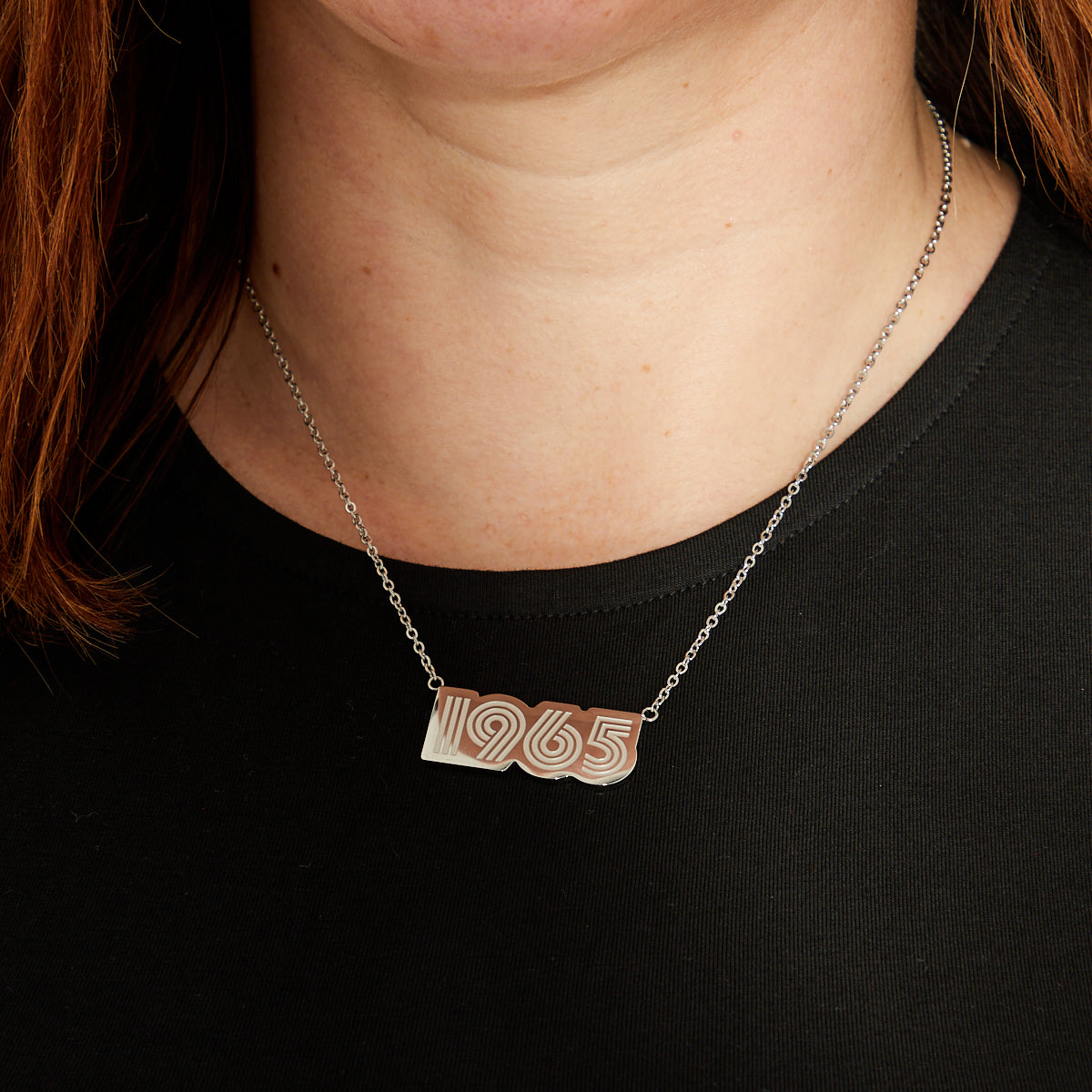 Silver 1965 Birthday Present Pendant Necklace - Disko Kids