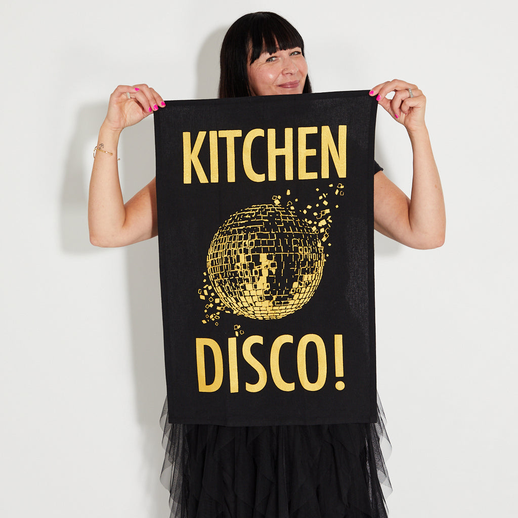 Kitchen Disco Tea towel - Disko Kids 