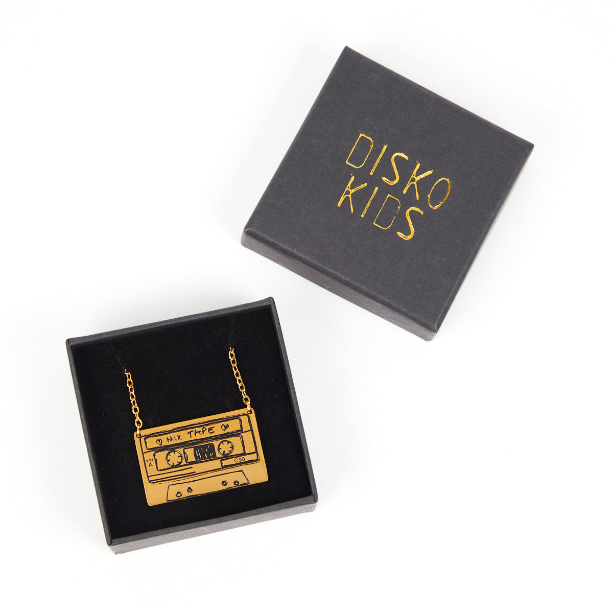 Gold Mixtape Chain Pendant Necklace Disko Kids