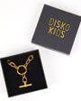 Chunky chain t bar necklace disko kids womens jewellery gift 