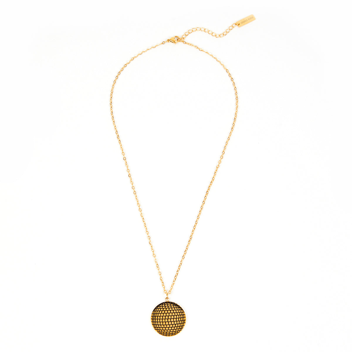 disco ball necklace gold jewellery pendant gift disko kids