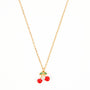 red cherry gold necklace pendant disko kids womens jewellery