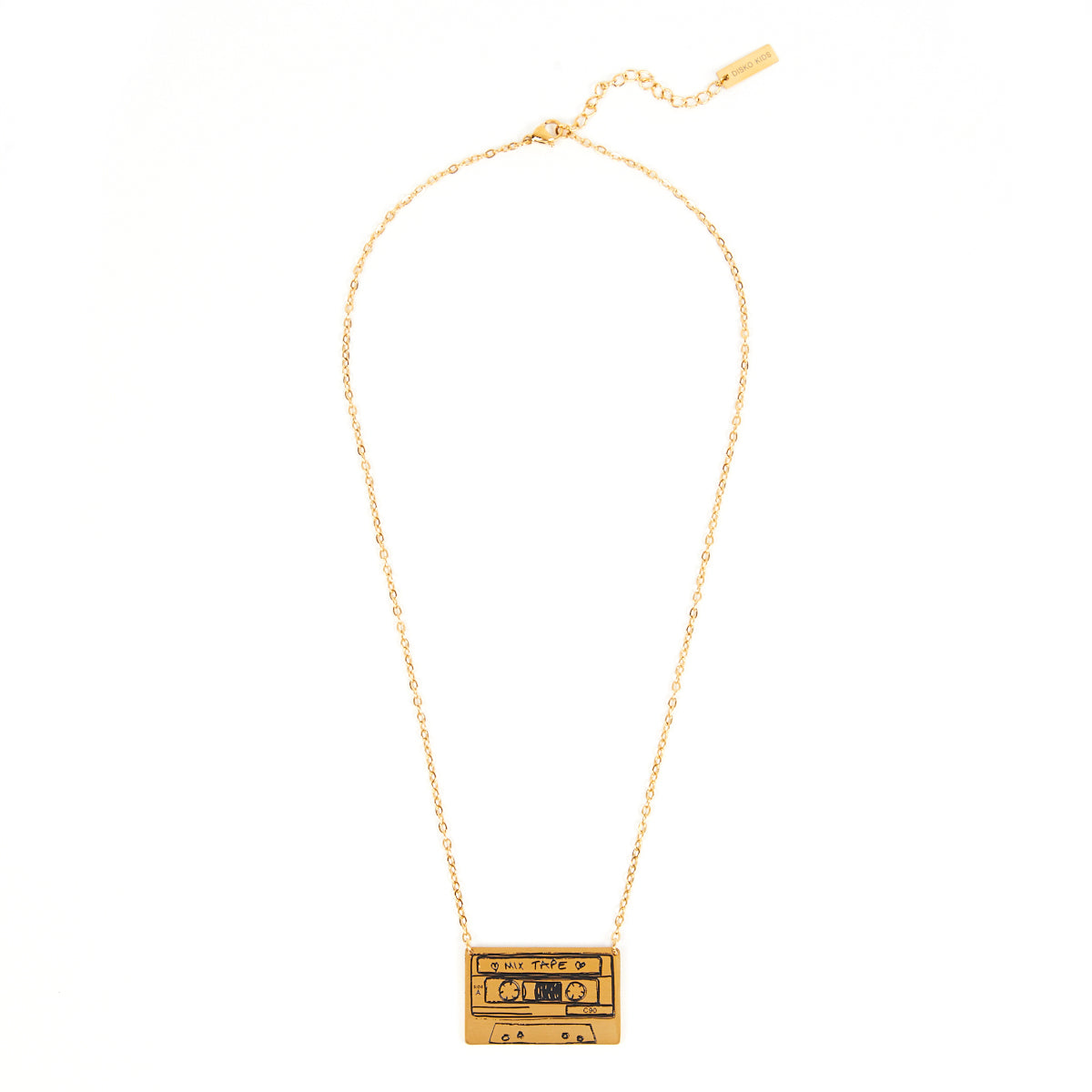 Gold Mixtape Chain Pendant Necklace Disko Kids