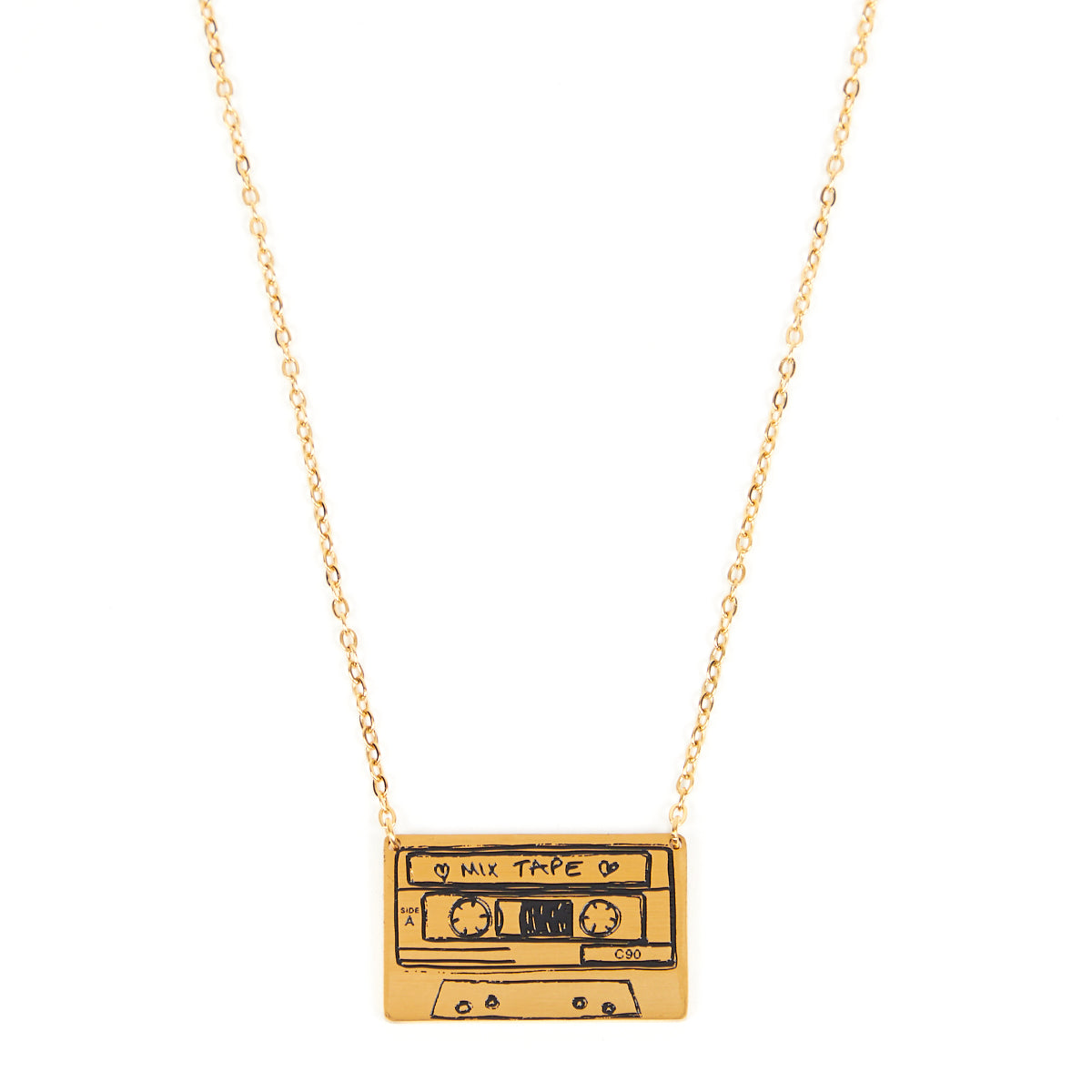 Gold Mixtape Chain Pendant Necklace Disko Kids
