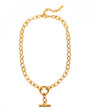 Chunky chain t bar necklace disko kids womens jewellery gift 