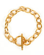 Gold chunky chain bracelet t bar closure womens jewellery disko kids