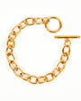 Gold chunky chain bracelet t bar closure womens jewellery disko kids