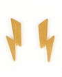 Gold Lightning Bolt Stud Earrings Music Inspired Disko Kids womens jewllery gifting
