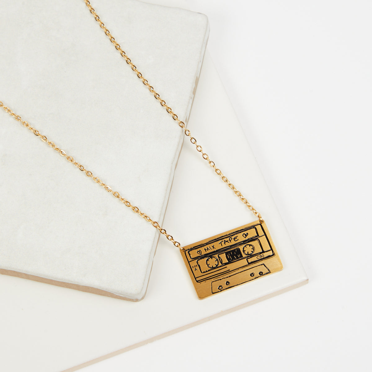 Gold Mixtape Chain Pendant Necklace Disko Kids