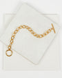 Gold chunky chain bracelet t bar closure womens jewellery disko kids