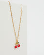red cherry gold necklace pendant disko kids womens jewellery