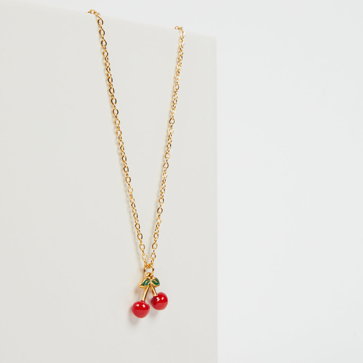 red cherry gold necklace pendant disko kids womens jewellery