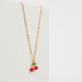 red cherry gold necklace pendant disko kids womens jewellery