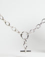 chunky chain t bar necklace silver womens jewellery gift