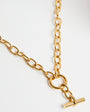 Chunky chain t bar necklace disko kids womens jewellery gift 