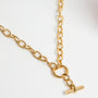 Chunky chain t bar necklace disko kids womens jewellery gift 
