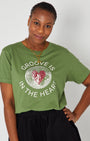 Groove Is In The Heart Donna Tshirt Olive