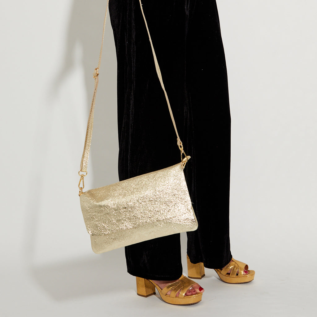 Gold clutch handbag disko kids